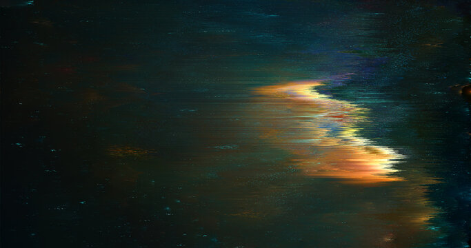 Abstract Digital Glitch Background with Dark Distorted Light Texture