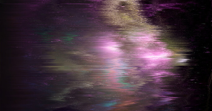 Abstract Digital Glitch Background with Dark Distorted Light Texture