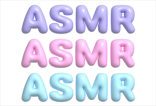 ASMR fluffy balloon and squishy text set