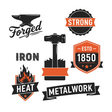 Vintage Blacksmith and Metalwork Badges Collection.