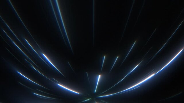 Glowing blue lines zooming through deep space. A classic lightspeed jump effect ideal for sci-fi movies, high-tech network concepts, digital connectivity, and futuristic teleportation backgrounds.