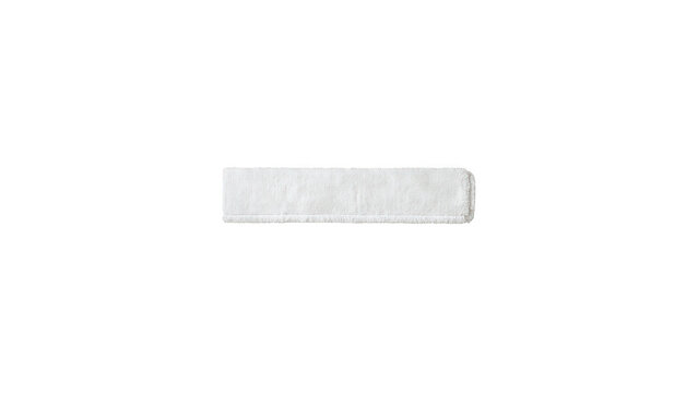 White rectangular microfiber mop head replacement with pad shown isolated on transparent background