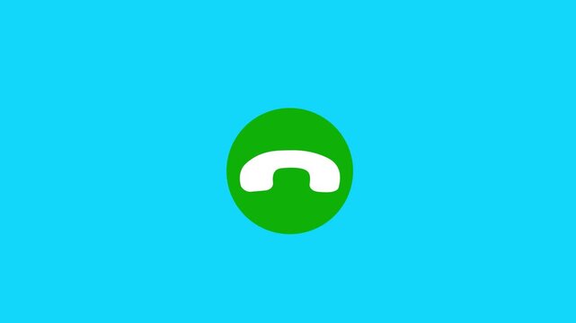 Telephone Call Button Symbol Animation