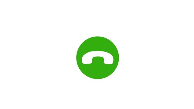 Telephone Call Button Symbol Animation