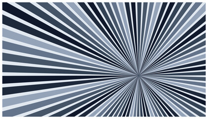 Fototapeta premium Cool blue sunburst background with steel and navy stripes for technology and industrial themed layouts.