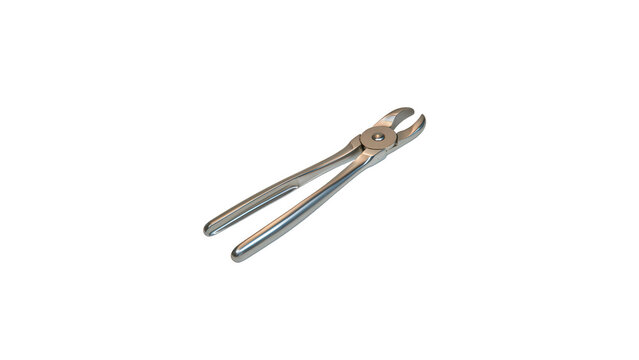 Dental extraction forceps with designed professional tooth tool designed on transparent background