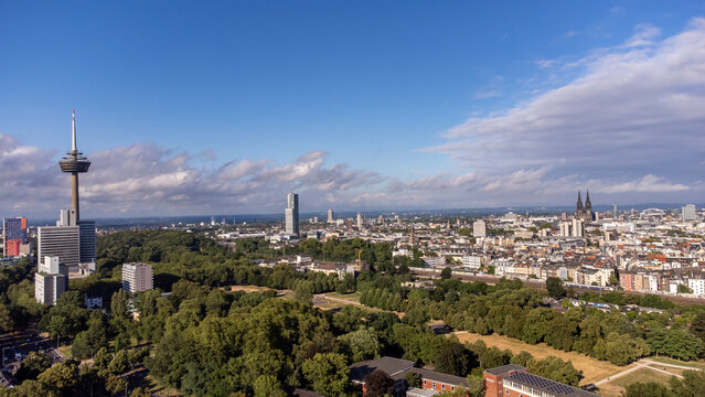 panoramic view of the city cologne