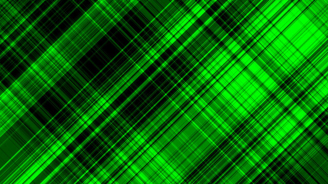 Diagonal green and black plaid pattern with intersecting lines