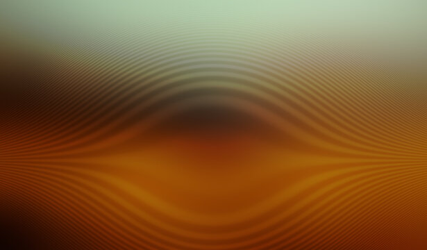 Abstract orange and green wave pattern background with moire distortion effect for modern technology and dynamic digital media design