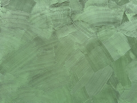 Structure of green colored decorative plaster