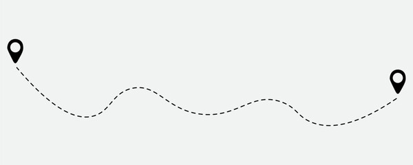 Fototapeta premium route icon. map pointer. location, pin, gps, roadmaps. Vector illustration. EPS 10