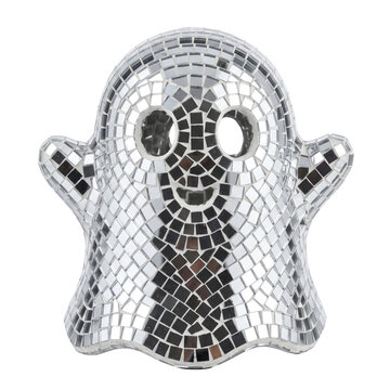 Halloween disco ball ghost figurine