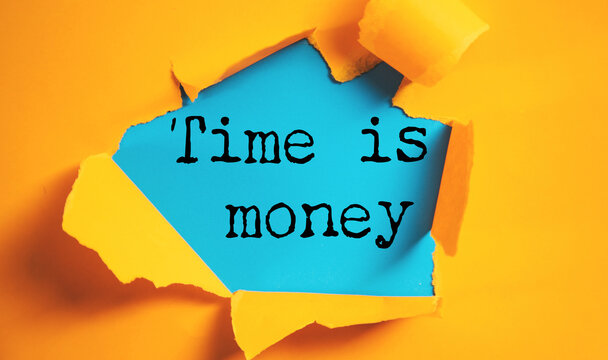 time is money text on paper