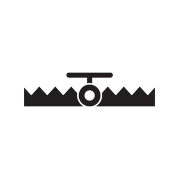 Open animal trap vector icon symbol