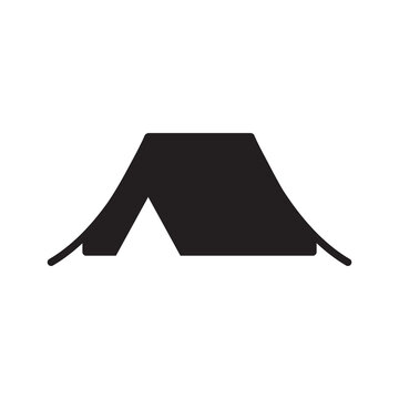 Outdoor camping tent vector icon symbol