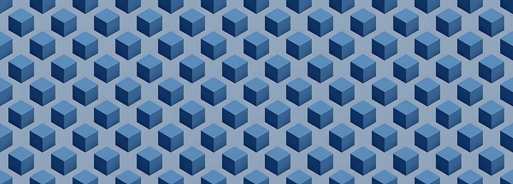 Minimal 3D Geometric Cube Pattern