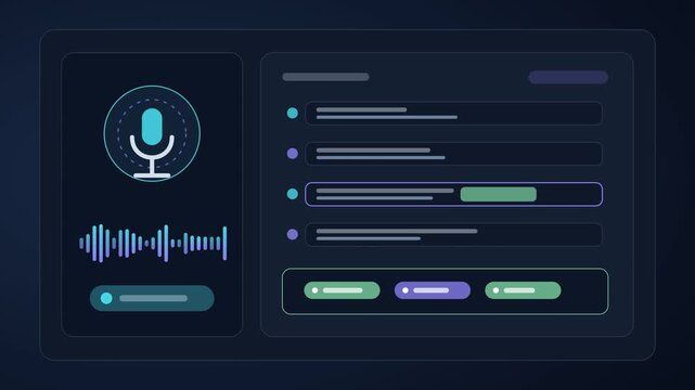 Voice transcription interface resolving speech into intent