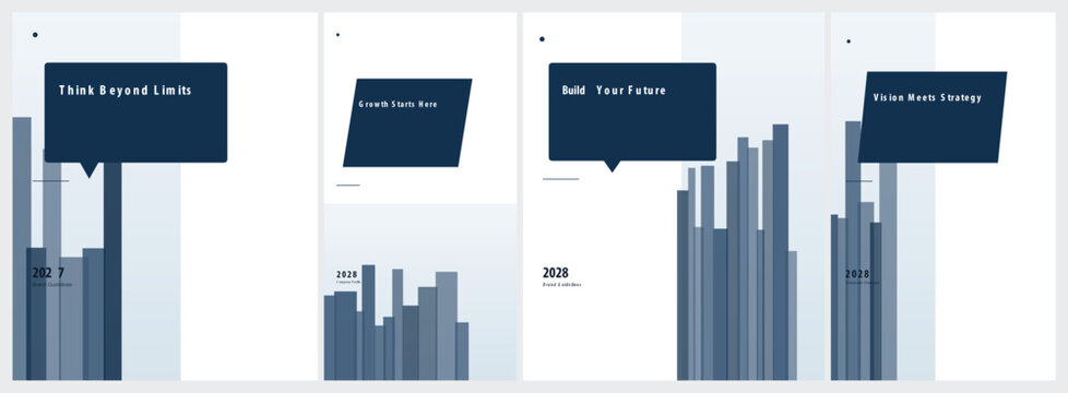 Modern business infographic layout featuring data visualization elements isolated on a clean transparent background for corporate presentations
