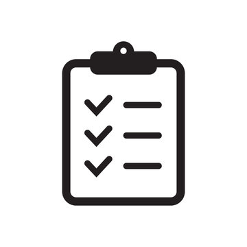 Clipboard Checklist Icon for Completed Tasks To Do List Planning Inspection Survey and Project Management