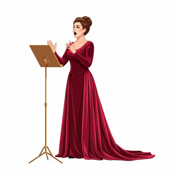 Female Opera Soprano Singing Dramatically