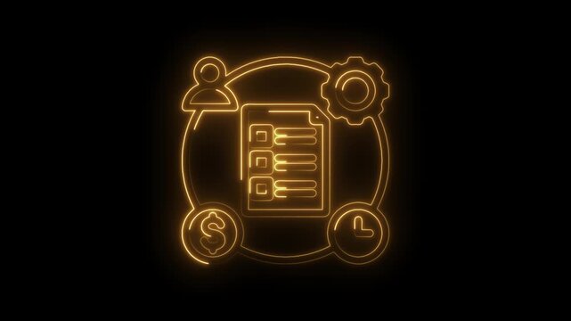 Business process management checklist workflow efficiency time money management strategy icon