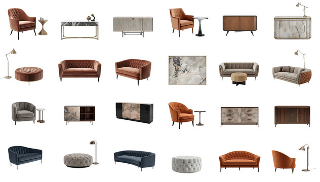 Luxury Furniture 3D Clipart Set