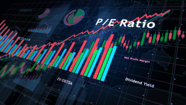Stock market indices charts and graphs diagram illustration