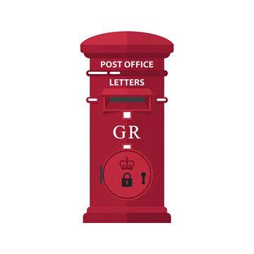Classic Red Post Office Letters Mailbox.