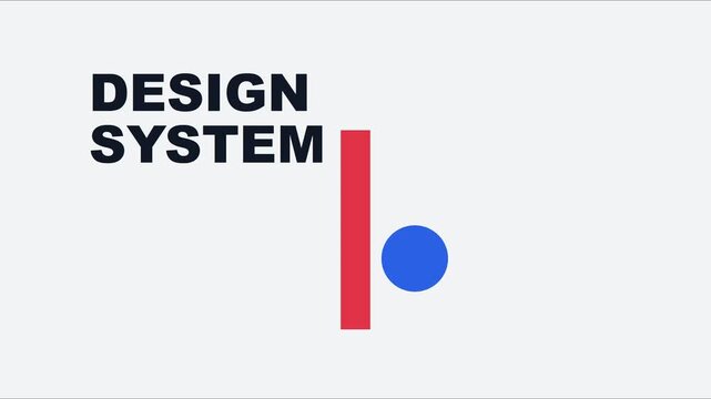 System motion with minimalist geometric shapes and typography animation 4k motion minimalist