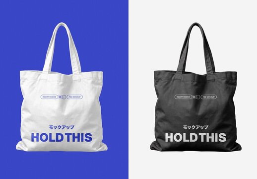 Front Facing Totebag Mockup For Branding And Packaging Design
