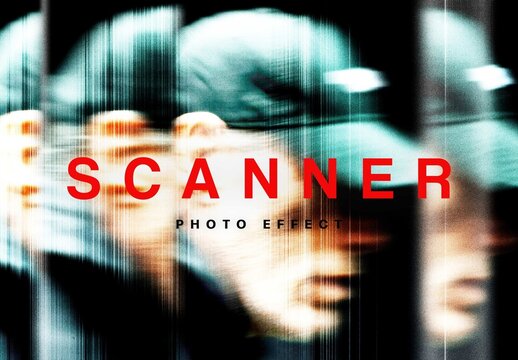 Streaked Scan Effect For Poster And Social Media Design