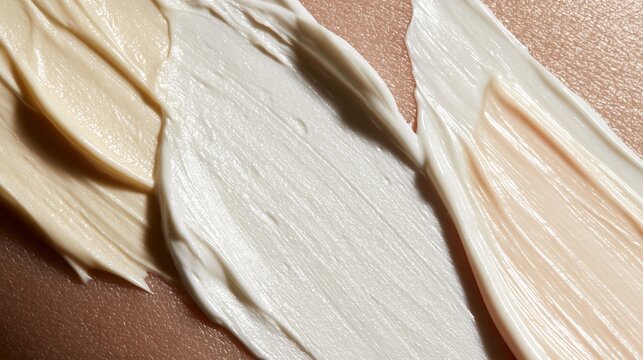 Foundation makeup swatches in neutral skin tones