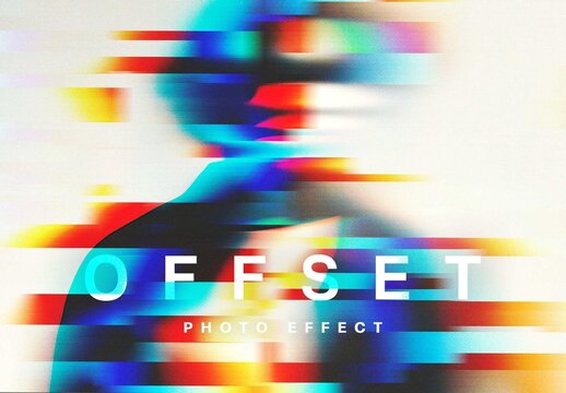 Tricolor Offset Effect For Poster And Social Media Design