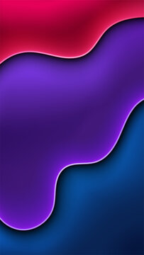 Vibrant Gradient Wavy Abstract Mobile Wallpaper, Vector Illustration