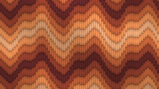 Bargello Flame Stitch Chevron Bands Migrating Across a Needlework Field Seamless Loop in subtle red tones