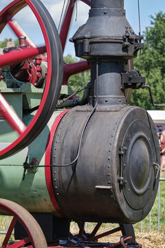 Industrial heritage and steam power vintage steam engine machinery at Harvest Fest in Dwingeloo Netherlands mechanical engineering history