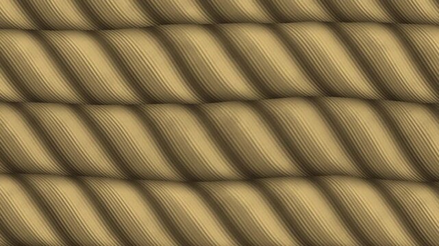 Shimenawa Rice Straw Rope With Twisting Fiber Bundles, Japanese New Year Seamless Loop Background in calm gold tones