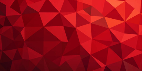 Obraz premium Abstract red crimson low poly geometric background with modern vibrant polygon triangle mosaic pattern design