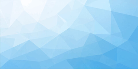 Fototapeta premium Abstract light blue low poly geometric background with modern vibrant triangle polygon mosaic pattern design