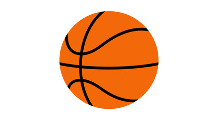 Fototapeta premium Simple Orange Basketball Graphic