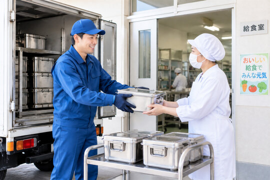 給食配送・給食室への納品