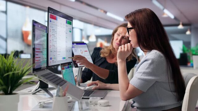 Woman Auditor Reviews Financial Records