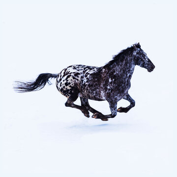 Frisian horse in winter