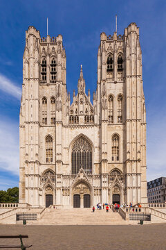 Belgium, Brussels, Cathedral of St Michael and St Gudula