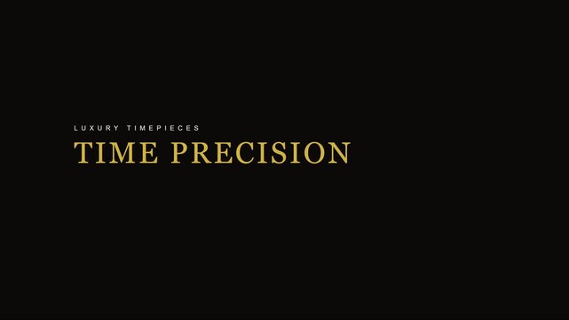Luxury timepieces time precision motion animation for high-end watch branding and corporate presentations 4k