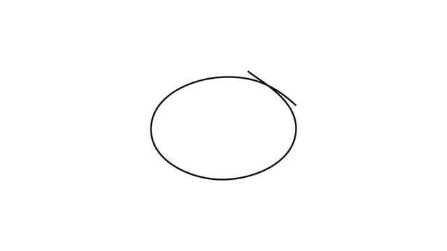 Circle marker with drawing effect, Animated red circle drawn, red marker pen style, doodle red circle marker and underline stroke.