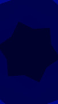 Minimalist dark blue rotating star background animation.