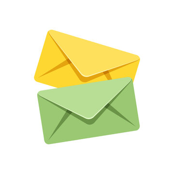 Envelope icon in flat colorful style. Letter communication vector illustration on isolated background. Office communication sign business concept.