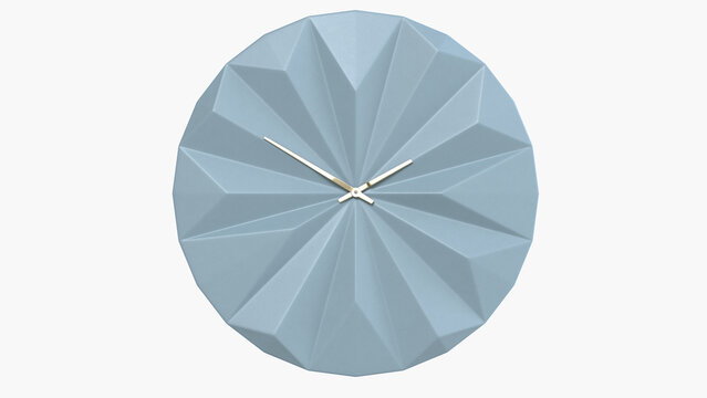Geometric Wall Clock 3D Rendering 