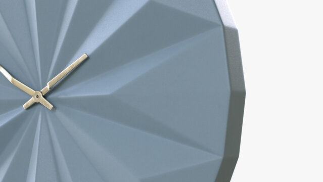 Geometric Wall Clock 3D Rendering 